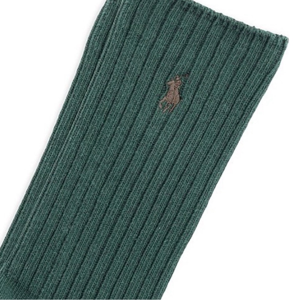 Polo by Ralph Lauren Cotton Rib Single Crew Socks - Picture 2 of 3